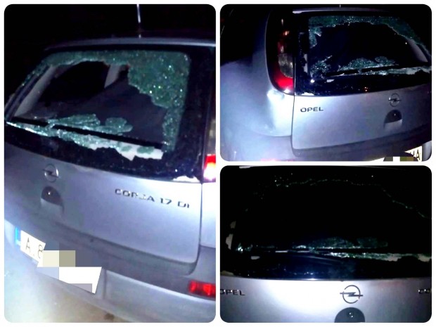 Неизвестни атакуваха с камъни автомобил на паркинг в бургаския ж к