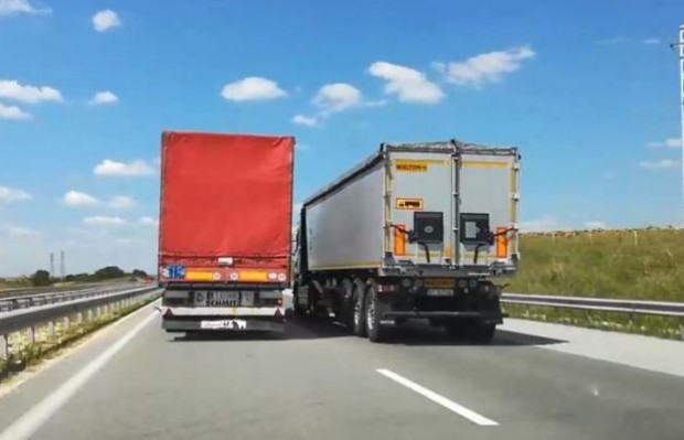 Шофьор засне доста притеснително видео на магистрала Хемус От кадрите