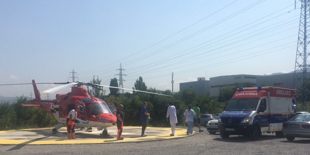Млад мъж със съмнения за инфаркт бе транспортиран с хеликоптер