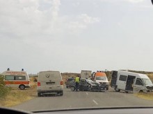 Зрелищна катастрофа до Слънчев бряг