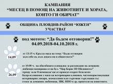 Редица инициативи в "Южен" във връзка с месеца в помощ на животните