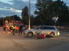 Много тежка катастрофа с моторист в Пловдив