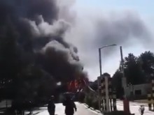 Огромен пожар в административната сграда на митницата на ГКПП "Златарево"