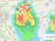 Градушка падна на 25 км от Пловдив, вижте накъде се движи стихията!