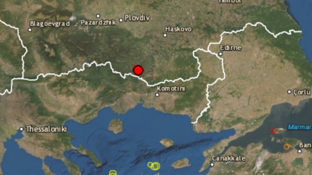 Земетресение на границата ни с Гърция