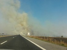 АМ "Тракия" между Стара Загора и Нова Загора е силно задимена