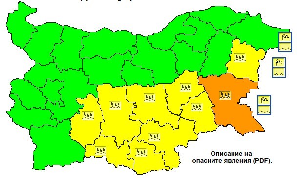 Днес времето ще се задържи облачно с валежи от дъжд