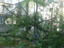 100 км/ч достигна скоростта на вятъра в Сливен