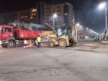 В Пловдив преасфалтираха две кръстовища за една нощ