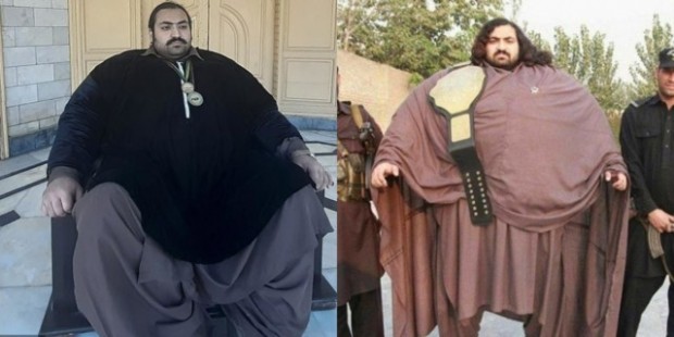 Огромният щангист с тегло от 444 кг  известен като Пакистанския Хълк си търси жена но не се