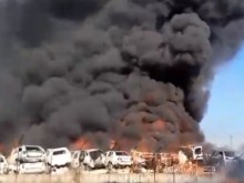 Огромен пожар гори в Хасково!