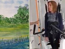 Парализирана майка от Велинград рисува изящни картини