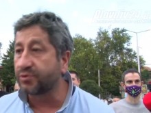 Христо Иванов се появи на протеста в Пловдив