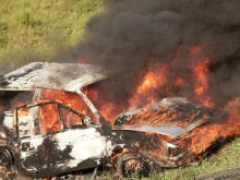 Откриха труп в изгорял автомобил край Варна